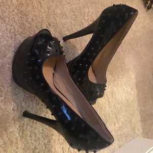 Platform high heels with spikes